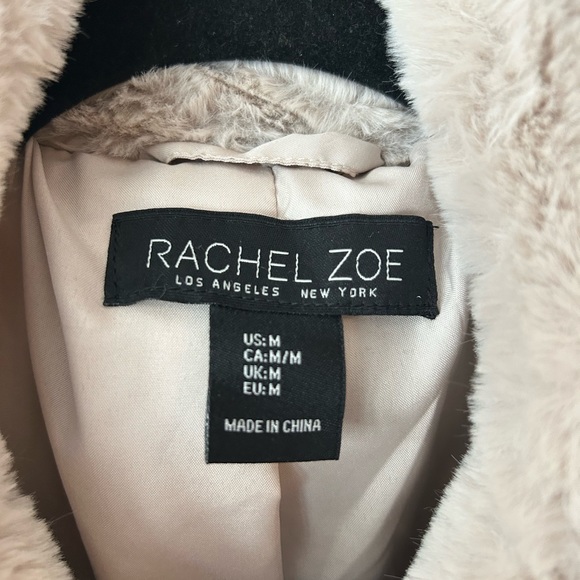 Rachel Zoe gorgeous faux fur jacket. Color is cream with a subtle pink tint. - Picture 3 of 5